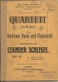 Strijkkwartet no.1 op 17 (partituur) - met handgeschreven opdracht aan Henri Marteau
