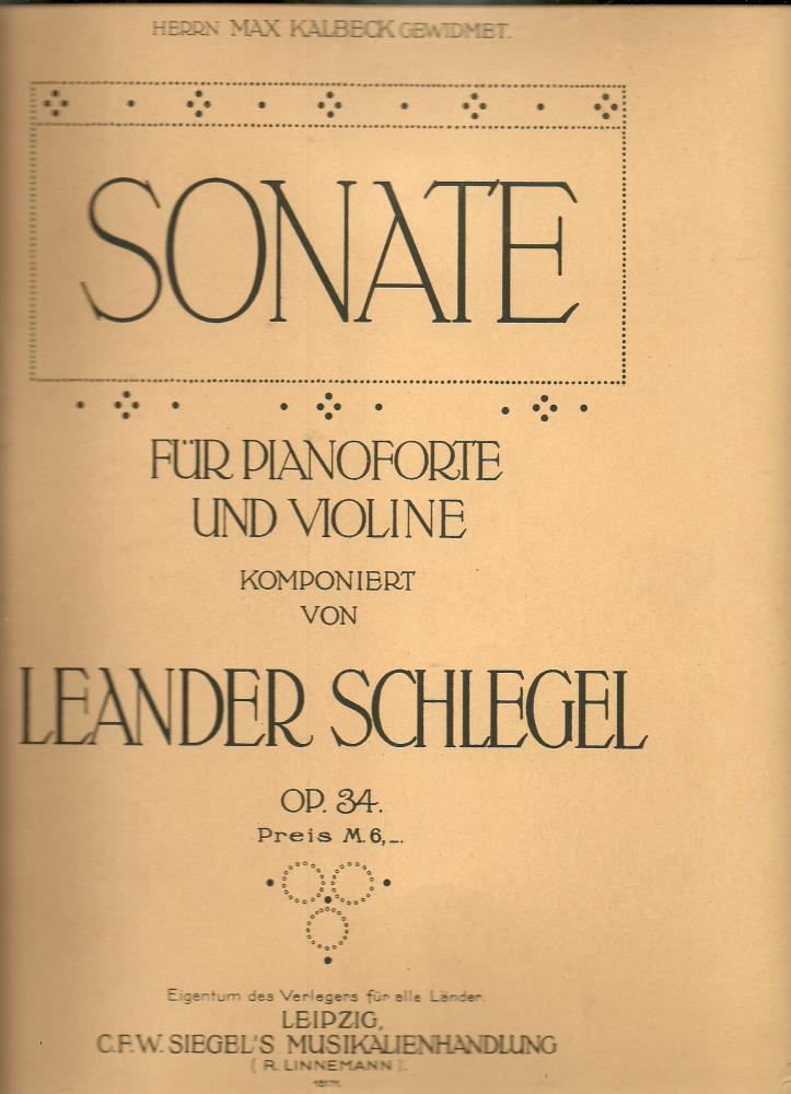 Sonate für Pianoforte und Violine opus 34